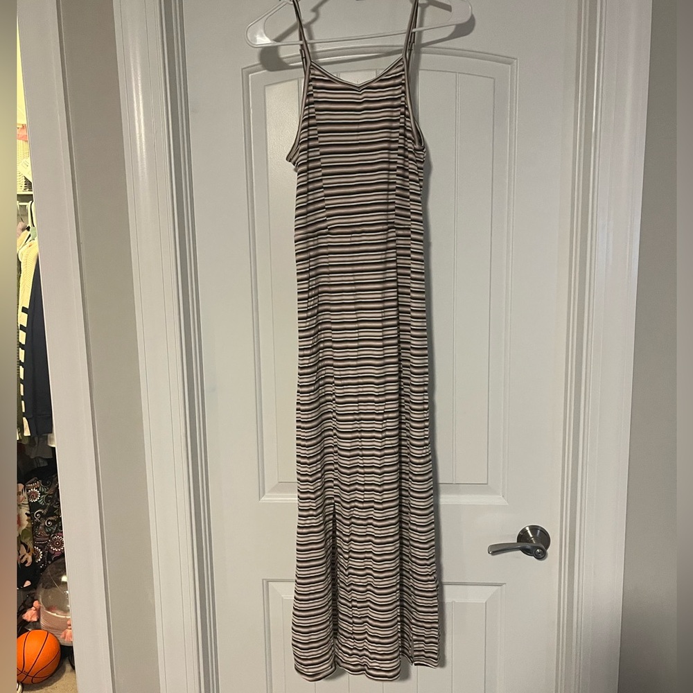 Girls long striped dress